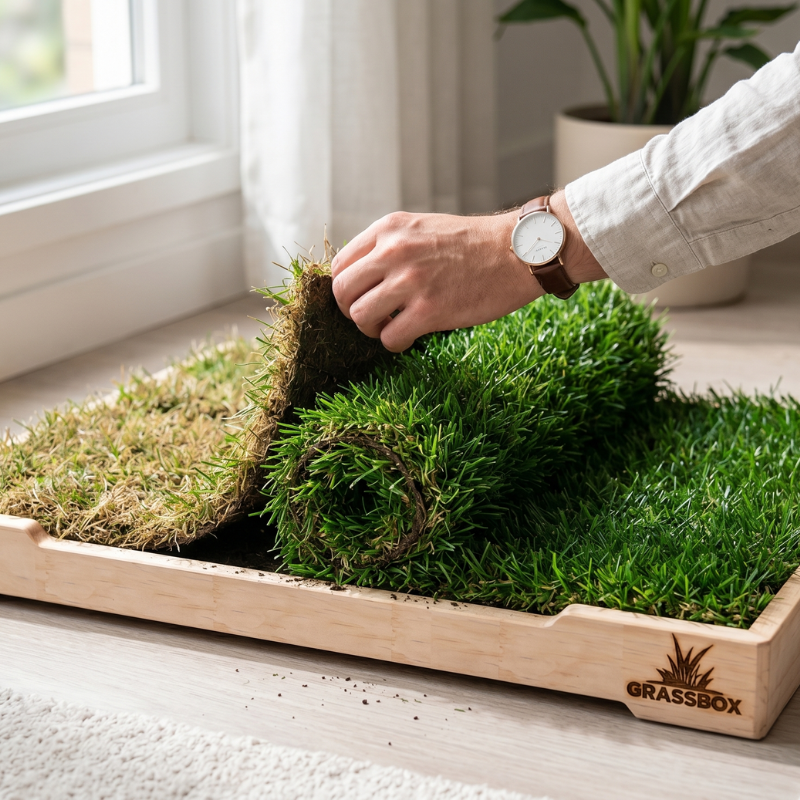 Pasto 100% natural para sanitario de perros GrassBox